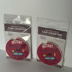 Instant Party Girl Car Coaster Set